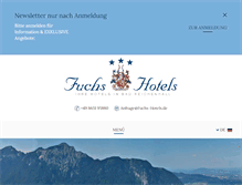 Tablet Screenshot of fuchs-hotels.de